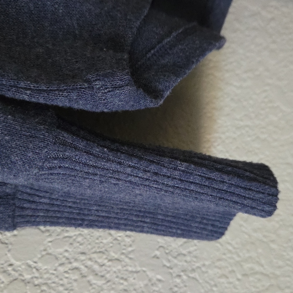 Nine West Blue Soft Knit Rib Neck Long Sleeve Top - Picture 4 of 4